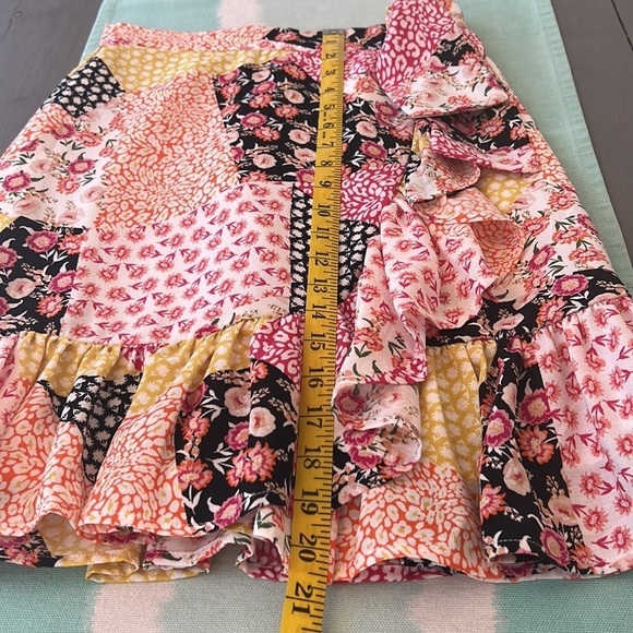 Rare Additions Multi Floral Patchwork Print Ruffle‎ Detail Skirt - Picture 8 of 8